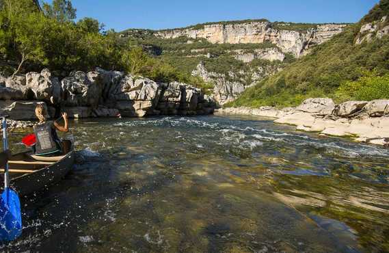 Réservation descente en canoë de l'arrdèche, 32 kms avec ticket de bivouac