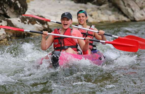 Kayak et canoe sur l'Ardèche dans la réserve naturelle